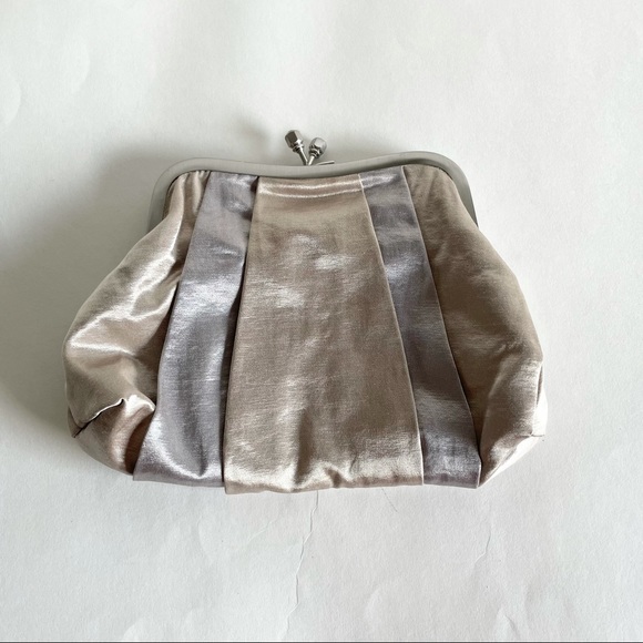 Bath and Body Works Silver Gold clutch purse - Picture 1 of 10